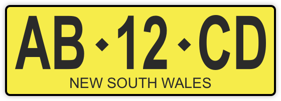 NSW number plate
