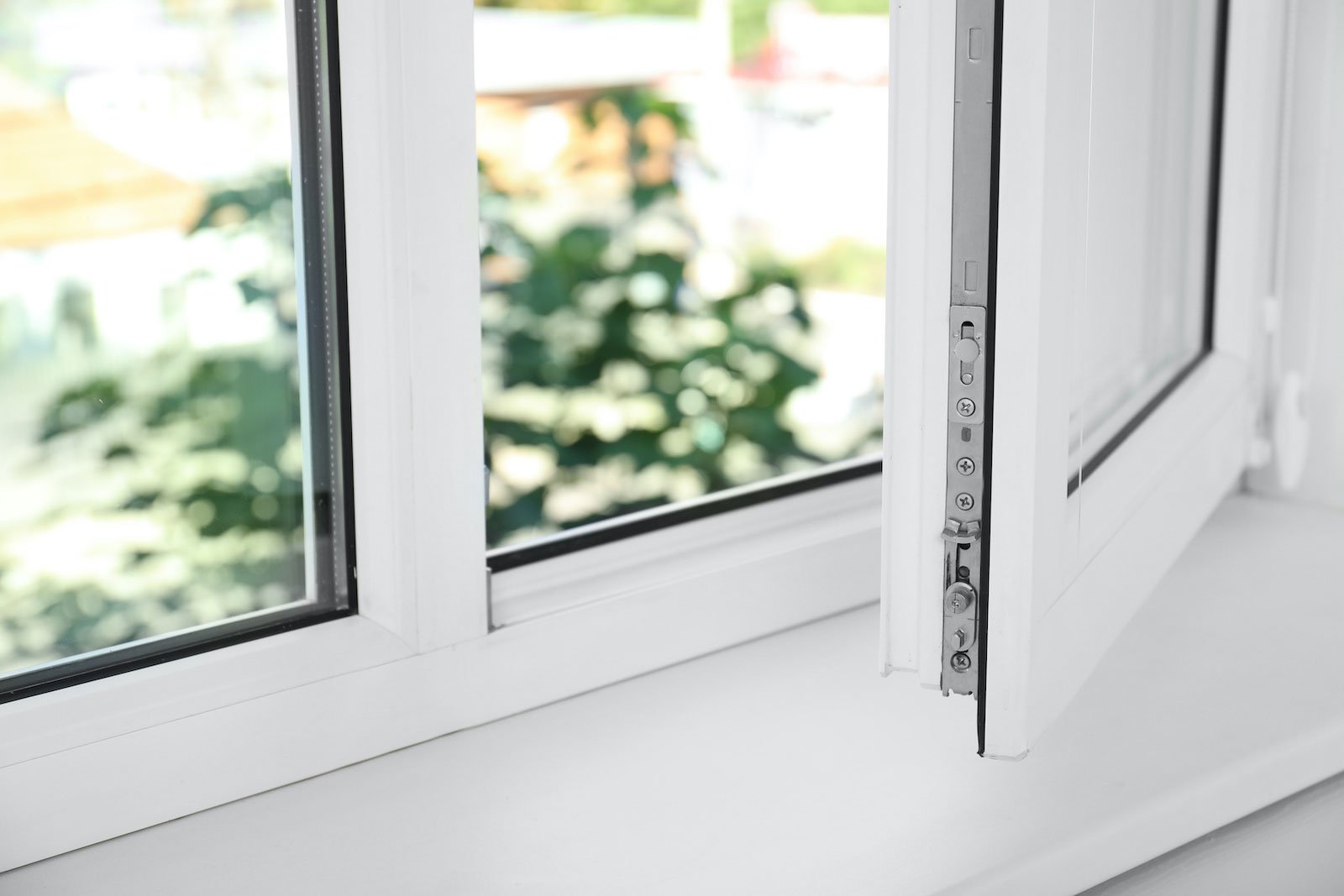 white framed new window open