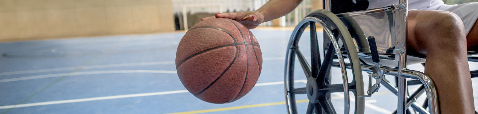 Wheelchair sports basketball court